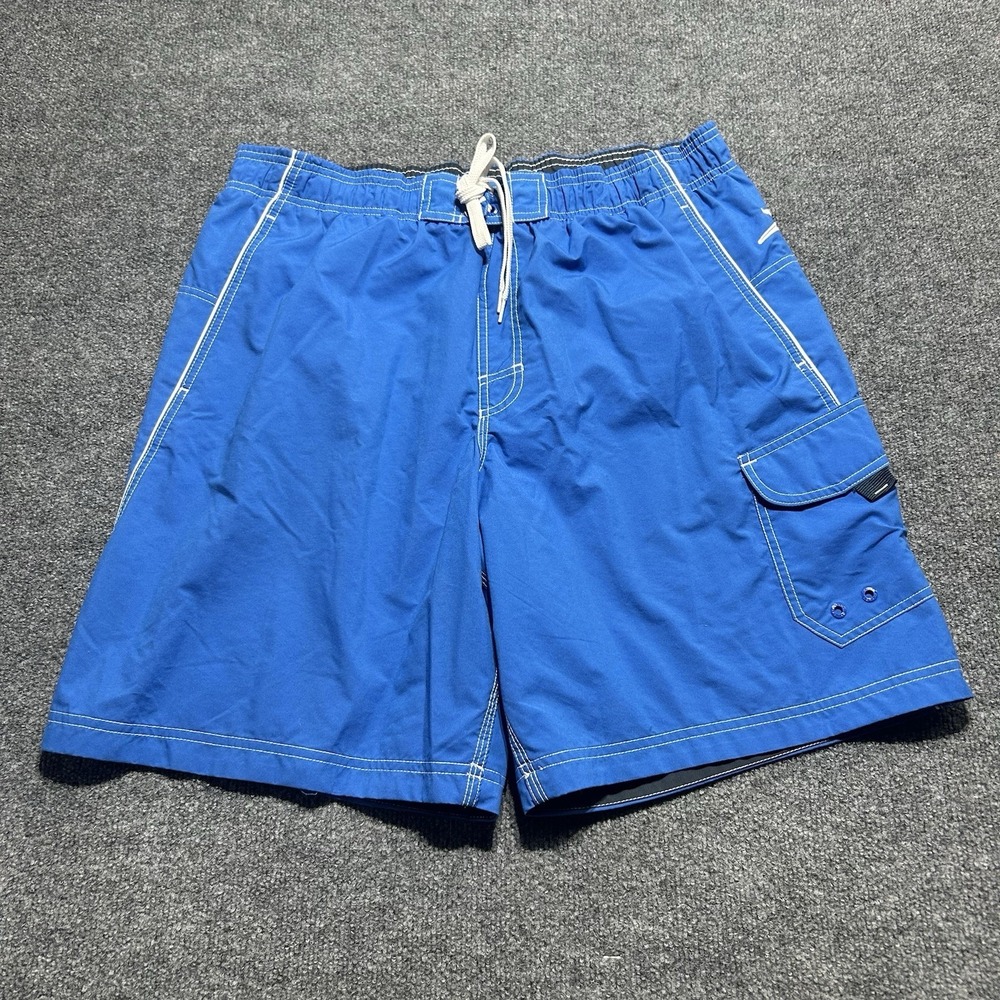 Speedo Marina Volley Board Shorts Swim Trunks Men's Large Blue Swimwear